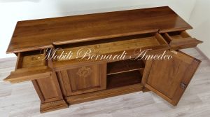CR66 Sideboard Solid Walnut Central Part Recessed 180 Cm 03